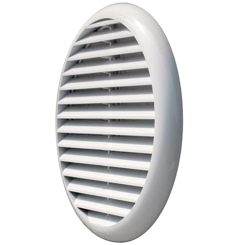 First Plast Gitter rund Hat aufstecken mit Fliegengitter d.155 80 < 125 blanc-pass Air von La Ventilazione