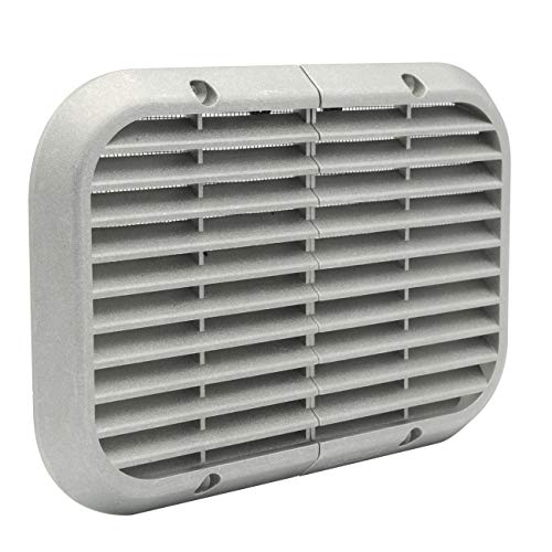 La Ventilation ASR2215 Aluminium-Vereisungsgitter mit Insektennetz zum Überlappen. Maße: 220 x 150 mm von La Ventilazione