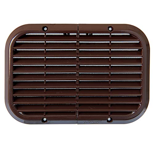 La Ventilation ASR2215M Vereisungsgitter mit Insektennetz zum Überlappen. Maße: 220 x 150 mm Braun von La Ventilazione