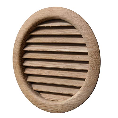 La Ventilation LGRS125Q Lüftungsgitter rund aus Eiche zum Einbau Durchmesser 140 mm von La Ventilazione