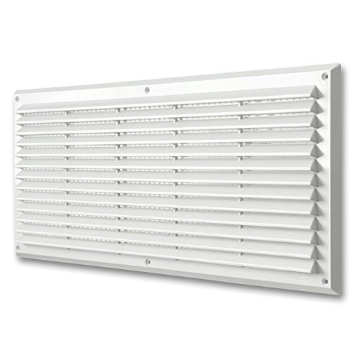 La Ventilazione AR5023B Kunststoffgitter, rechteckig, zum Überziehen, Weiß, 500 x 227 mm von La Ventilazione