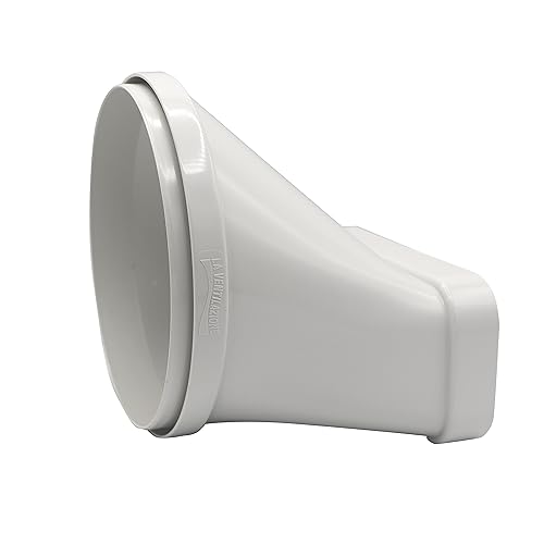 La Ventilazione CGO15157B-Y CGO15157B Giunto orizzontale da tubo tondo a rettangolare, bianco Horizontale Kupplung, Weiß von La Ventilazione