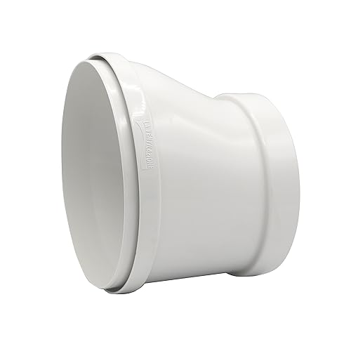 La Ventilazione CRCE1510B-Y CRCE1510B Riduzione eccentrica per tubi tondi da ø 150 a ø 100 mm, bianca Exzentrische Reduktion, Weiß von La Ventilazione