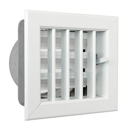 La Ventilazione GCSIB1413080 Einbaulüftungsgitter für Kamine, Aluminium weiß, 140x130 mm von La Ventilazione