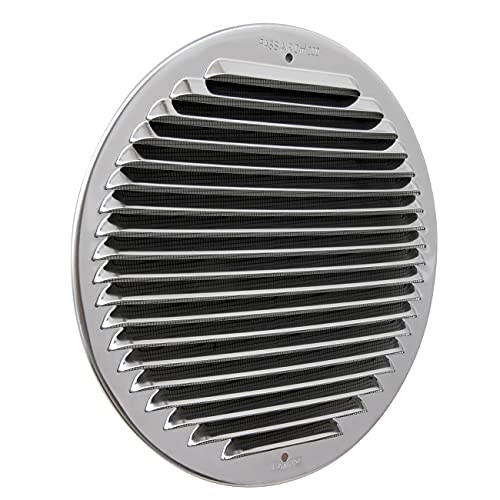 La Ventilazione GINT200R Lüftungsgitter rund Edelstahl 430 mit Insektennetz überlappen Durchmesser 230 mm von La Ventilazione