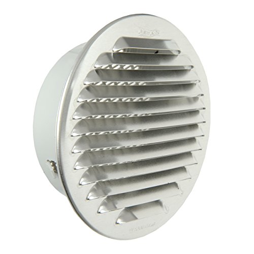 La Ventilazione GTAP125R Runder Einbaugrill mit Kunststoffmund Durchmesser 115 mm, Aluminium, ø 150 mm von La Ventilazione