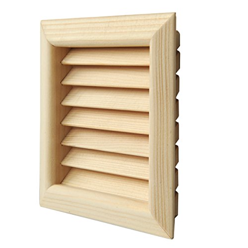 La Ventilazione LGES100P Einbaugitter aus Holz, quadratisch, Kieferrot, 100 x 100 mm von La Ventilazione