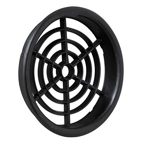 La Ventilazione T6N Lüftungsgitter rund aus ABS-Kunststoff, schwarz, Einbau-Durchmesser 68 mm von La Ventilazione