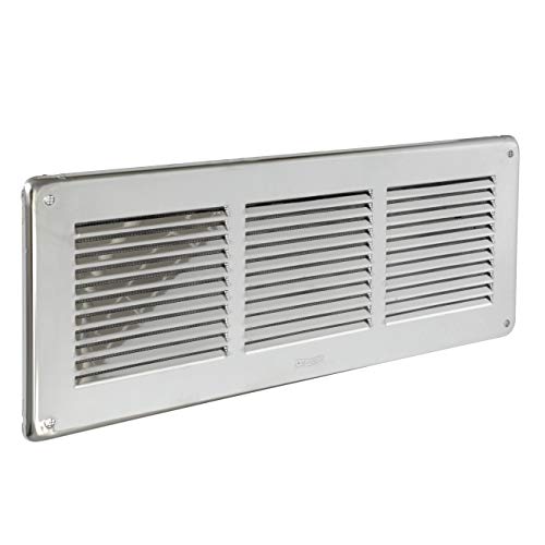 Ventilation GIN30R Abluftgitter Inox430 Eckig zum Entnehmen mit Insektennetz Maße: 340 x 140 mm Ventilation GIN30R Abluftgitter Inox430 Eckig zum Entnehmen mit Insektennetz Maße: 340 x 140 mm von La Ventilazione