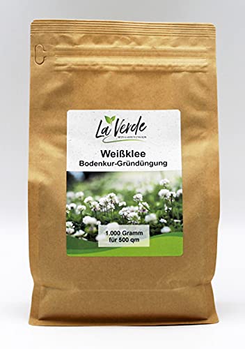 Weißklee 1 Kg Samen - Bodenkur von La Verde MEIN GARTEN UND ICH.