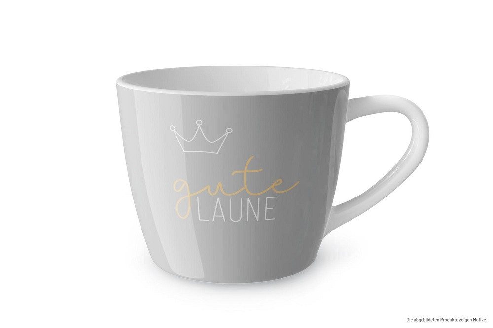 La Vida Geschenk für Dich Becher Botschaft, Maxibecher ca 400ml, Sprüche, Geschenk für dich, Porzellan, Maxibecher 400ml Gute Laune, Tee, Kaffee Tasse - ideal als Geschenk von La Vida Geschenk für Dich