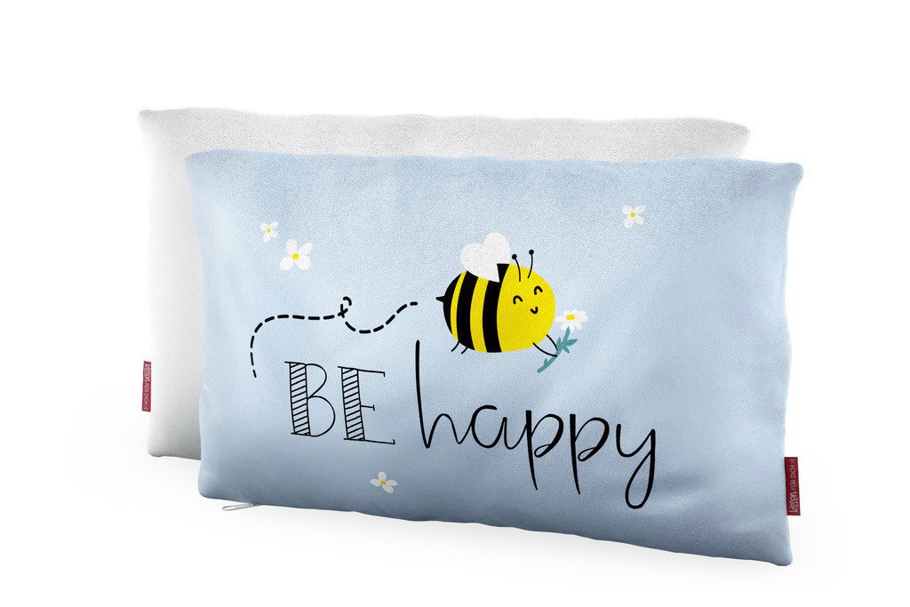 La Vida Geschenk für Dich Dekokissen La Vida Dekokissen, Biene, be happy, Kissenhülle mit Füllung von La Vida Geschenk für Dich