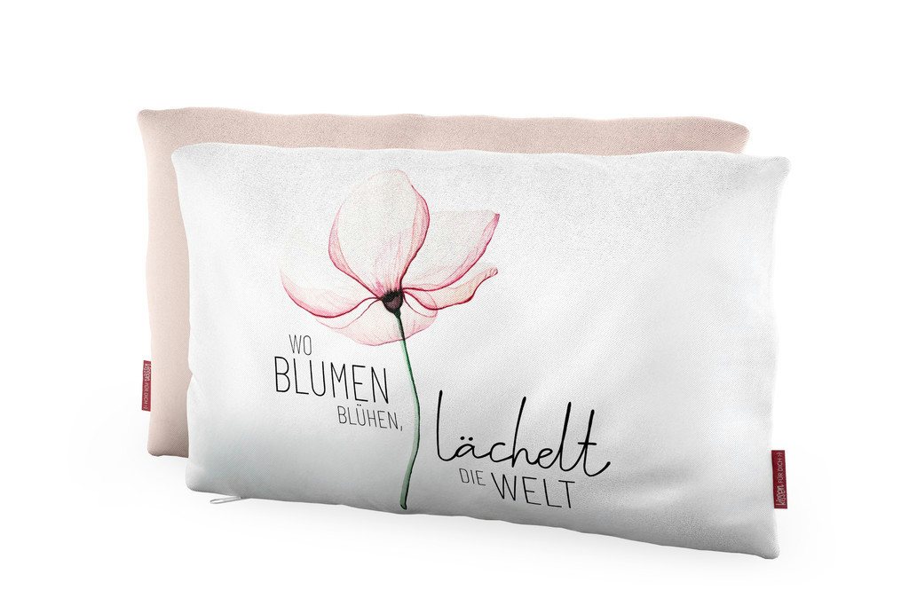 La Vida Geschenk für Dich Dekokissen la Vida Dekokissen Blüte, Kissen mit Füllung von La Vida Geschenk für Dich