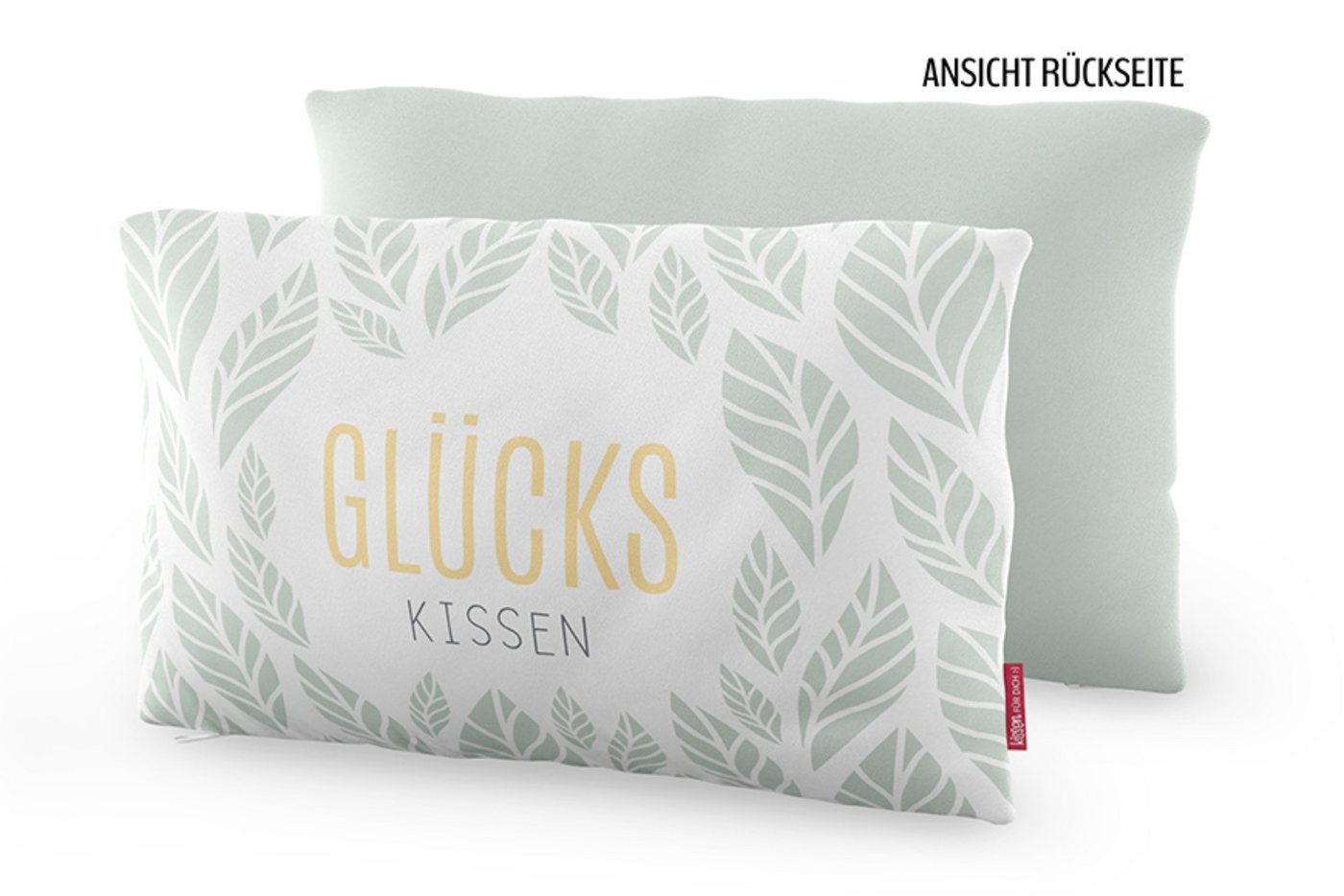 La Vida Geschenk für Dich Dekokissen La Vida Dekokissen "Glückskissen", Blatt, Kissenhülle mit Füllung von La Vida Geschenk für Dich