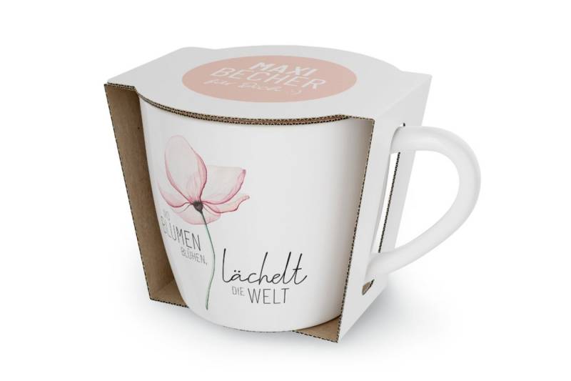 La Vida Geschenk für Dich Tasse la Vida Maxi-Becher für Dich, Wo Blumen blühen..., Spülmaschinengeeignet von La Vida Geschenk für Dich