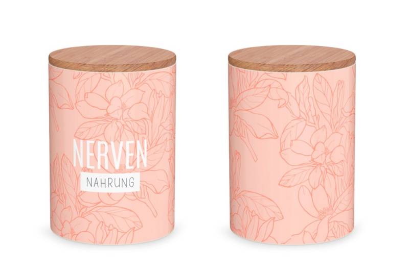 La Vida Geschenk für Dich Vorratsdose La Vida Vorratsdose aus Porzellan mit Bambusdeckel und Silikondichtung, Bambusdeckel mit Silikondichtung von La Vida Geschenk für Dich