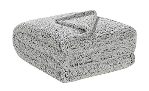 La Vida Kuscheldecke Coral Fleece in Grau, 150x200cm, gesäumte XL-Wohndecke für Couch & Sofa, warm, weich & kuschelig, 100% Polyester, Öko-Tex Standard 100 von La Vida