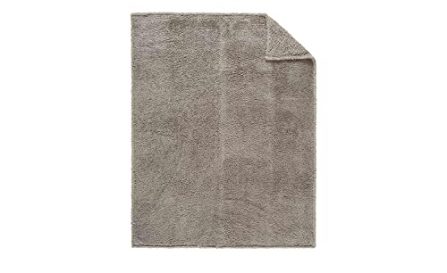 La Vida Kuscheldecke Coral Fleece in Taupe, 150x200cm, gesäumte XL-Wohndecke für Couch & Sofa, warm, weich & kuschelig, 100% Polyester, Öko-Tex Standard 100 von La Vida