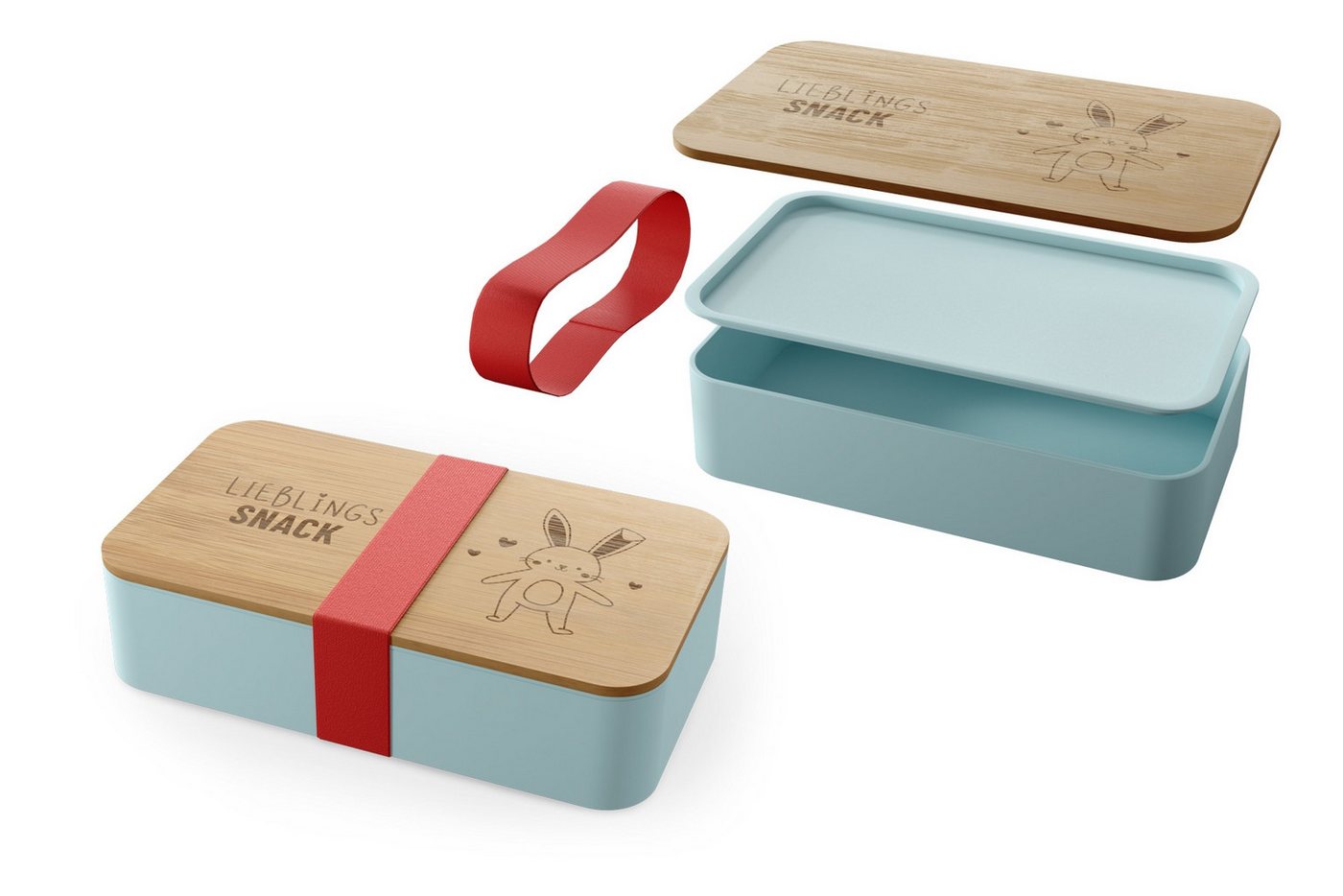 La Vida Lunchbox Kinder Brotdose Brotbox Vesperdose Lunchbox la vida Hase 3833821 von La Vida