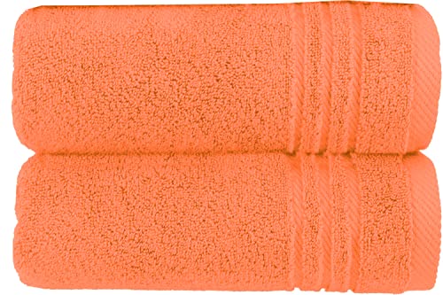 La Vida Premium Duschtuch-Set 2-teilig Orange, 100% Frottee-Baumwolle, 480g/m², weich und saugstark, fürs Badezimmer, Oeko-Tex 100 Zertifiziert, 2 x Duschtuch 70x140 cm von La Vida