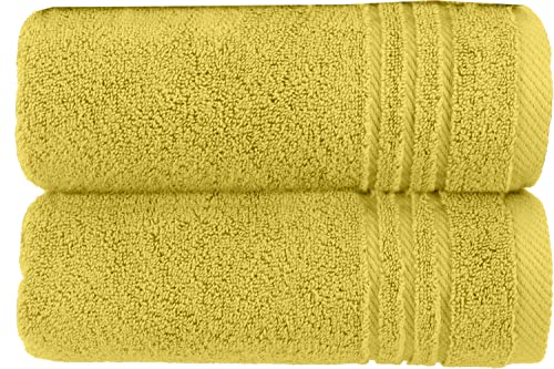 La Vida Premium Handtuch-Set 2-teilig Gelb, 100% Frottee-Baumwolle, 480g/m², weich und saugstark, fürs Badezimmer, Oeko-Tex 100 Zertifiziert, 2 x Handtuch 50x100 cm von La Vida