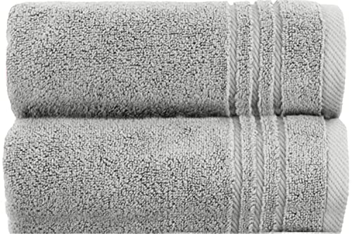 La Vida Premium Handtuch-Set 2-teilig Hellgrau, 100% Frottee-Baumwolle, 480g/m², weich und saugstark, fürs Badezimmer, Oeko-Tex 100 Zertifiziert, 2 x Handtuch 50x100 cm von La Vida