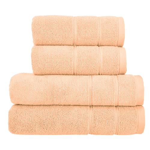 La Vida Premium Handtuch-Set 4-teilig Rosa, 100% Frottee-Baumwolle, 480g/m², weich und saugstark, fürs Badezimmer, Oeko-Tex 100 Zertifiziert, 2X Handtuch + 2X Duschtuch von La Vida