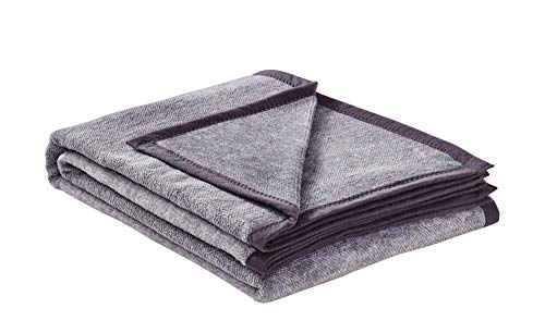 La Vida XXL Kuscheldecke Grau 150x200 cm, warme & kuschelige Wohndecke für Sofa & Sessel, gesäumet Bandeinfasung, Baumwollmischung, Öko-Tex Standard 100, 3,2kg, 460g/m² von La Vida