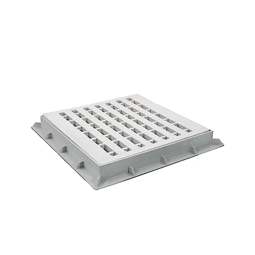 La zappa Begehbare Schachtabdeckung aus Polypropylen mit Gitter komplett mit Rahmen (20 x 20 cm) von La zappa