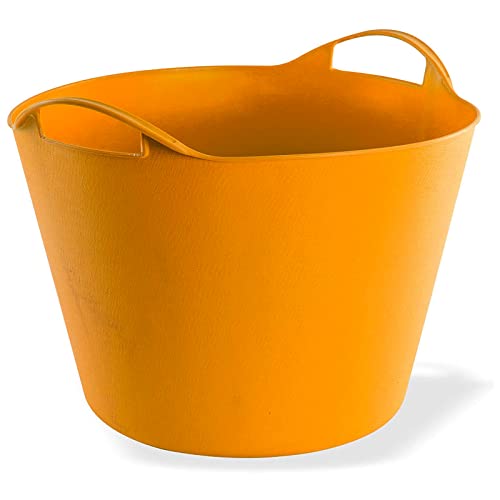La zappa Flex-Bag Allzweckbehälter aus flexiblem und waschbarem Polypropylen (15 Liter, Orange) von La zappa
