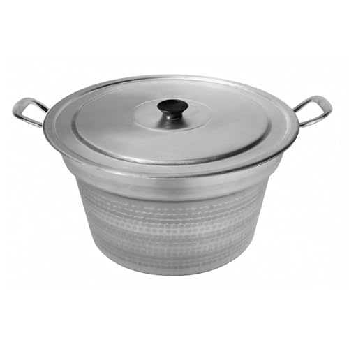 La zappa Kochtopf aus Aluminium mit Griffen und luftdichtem Deckel (Topf + Deckel, 10 Liter) von La zappa