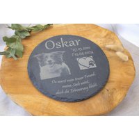 Gedenktafel Haustiergrab Personalisiert Katzen-Hundegrab Tiergrabstein Gravierte Schiefertafel Fotogravur Wunschspruch Datum 20cm Rund Gedenktafel Haustiergrab Personalisiert Katzen-Hundegrab Tiergrabstein Gravierte Schiefertafel Fotogravur Wunschspruch Datum 20cm Rund von LaBiGra