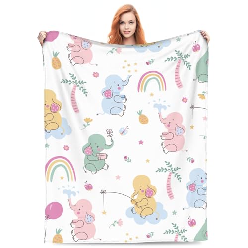 LaBuyGVT Fleecedecke, Elefant, niedlich, weich, warm, leicht, gemütlich, Elefanten für Erwachsene, Mädchen, Damen und Herren, Bett für Wohnzimmer, Bettwäsche, Couch, Dekoration, Überwurfdecken LaBuyGVT Fleecedecke, Elefant, niedlich, weich, warm, leicht, gemütlich, Elefanten für Erwachsene, Mädchen, Damen und Herren, Bett für Wohnzimmer, Bettwäsche, Couch, Dekoration, Überwurfdecken von LaBuyGVT