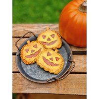 Halloween Herbst Dekoration, 3Er Pumpkin Cookies Rustikal von LaCasaMagnifique