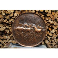 Dekoratives Wandbild, Kupfergemälde Pferde Natur Handgefertigt Dekoratives Wandbild, Kupfergemälde Pferde Natur Handgefertigt von LaCasadelRame
