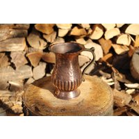 Kupferglas Verziert Mit Handgefertigten Griffblumen von LaCasadelRame