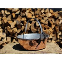 Kupfertopf, Kochtopf, Topf Mit Eisengriff, Antik-stil, Handverzinnt, Handgefertigt von LaCasadelRame