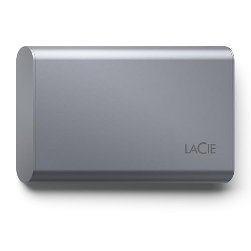 LaCie Mobile SSD Secure 1TB, 10Gbps USB 3.1 Type C, PC Mac iPad & iPhone, Space Grey, Data Rescue Service (STKH1000800) von LaCie