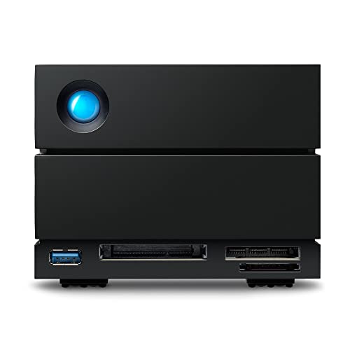 LaCie 2big Dock Thunderbolt 3 20TB externe Festplatte, 3.5 Zoll, Thunderbolt 3, RAID 1, 2, USB-C + Card Reader, PC & Mac, inkl. 5 Jahre Rescue Service, Modellnr.: STLG20000400 von LaCie