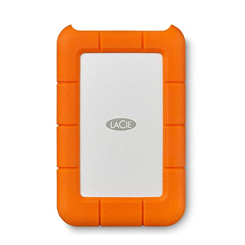 LaCie Rugged Mini 1TB tragbare externe Festplatte, 2.5 Zoll, PC & Mac, inkl. USB-C w/o USB-A Kabel, inkl. 2 Jahre Rescue Service, Modellnr.: LAC301558 von LaCie