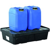 LaCont Auffangwanne aus Polyethylen, HxBxT 155 x 600 x 400 mm, Auffangvolumen 20 l, mit Polyethylen-Lochplatte von LaCont