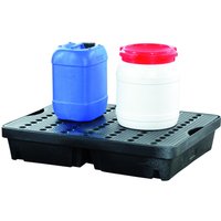 LaCont Auffangwanne aus Polyethylen, HxBxT 155 x 800 x 600 mm, Auffangvolumen 40 l, mit Polyethylen-Lochplatte von LaCont