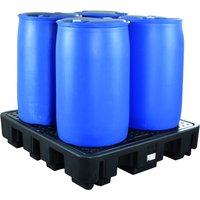 LaCont Auffangwanne aus Polyethylen, HxBxT 280 x 1380 x 1300 mm, Auffangvolumen 242 l, mit Polyethylen-Lochplatte von LaCont