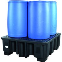 LaCont Auffangwanne aus Polyethylen, HxBxT 480 x 1380 x 1290 mm, Auffangvolumen 450 l, mit Polyethylen-Lochplatte von LaCont