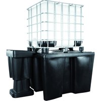 LaCont Auffangwannen aus Polyethylen PE-KT-1 für IBC, HxBxT 1000 x 1450 x 1450 mm, mit Polyethylen-Lochplatte von LaCont