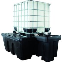 LaCont Auffangwannen aus Polyethylen PE-KT-1S für IBC, HxBxT 710 x 1700 x 1700 mm, mit Polyethylen-Lochplatte von LaCont