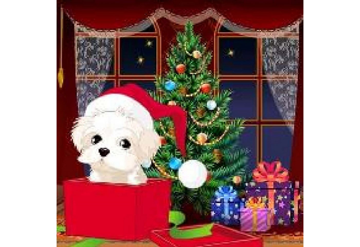 LaCute Malen nach Zahlen 5d Diamond Painting Weihnacht Hund Malen nach Zahlen 20x20cm (Komplettset für 5D Diamond Painting inklusive Leinwand, Diamanten und Werkzeugen, Diamond Painting Set mit Zubehör für DIY-Kreativität und Entspannung), 20x20cm 5D Diamond Painting mit präziser Klebeschicht & Zubehör LaCute Malen nach Zahlen 5d Diamond Painting Weihnacht Hund Malen nach Zahlen 20x20cm (Komplettset für 5D Diamond Painting inklusive Leinwand, Diamanten und Werkzeugen, Diamond Painting Set mit Zubehör für DIY-Kreativität und Entspannung), 20x20cm 5D Diamond Painting mit präziser Klebeschicht & Zubehör von LaCute