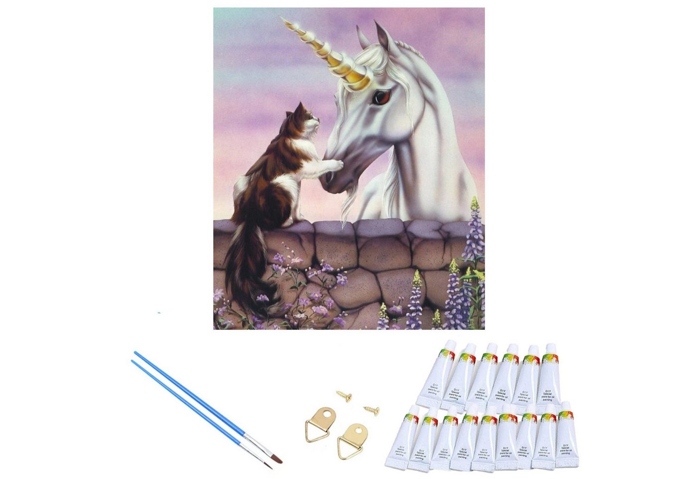 LaCute Malen nach Zahlen Einhorn Malset – Kreatives Malen nach Zahlen mit Rahmen 30x40 cm (Komplettes Malset: Kreatives Malen nach Zahlen mit Rahmen und Farben, Malen nach Zahlen Set: Leinwand 30x40 cm, Acrylfarben, Pinsel, Rahmen), Einhorn Malset: Hochwertige Leinwand 30x40 cm mit Acrylfarben & Rahmen LaCute Malen nach Zahlen Einhorn Malset – Kreatives Malen nach Zahlen mit Rahmen 30x40 cm (Komplettes Malset: Kreatives Malen nach Zahlen mit Rahmen und Farben, Malen nach Zahlen Set: Leinwand 30x40 cm, Acrylfarben, Pinsel, Rahmen), Einhorn Malset: Hochwertige Leinwand 30x40 cm mit Acrylfarben & Rahmen von LaCute
