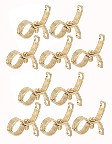LaCyan 15 mm (5/20,3 cm) gepresst Messing Rohrschellen Clip Halterung. 10er Pack Gold von LaCyan