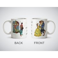 Doctor Who Die Schöne Und Das Biest Belle Zitat Tardis Aquarell Kunstdruck Tasse Kaffee Tee Keramiktasse Weißer Becher Oder Zaubertasse Liebe von LaDecorEU